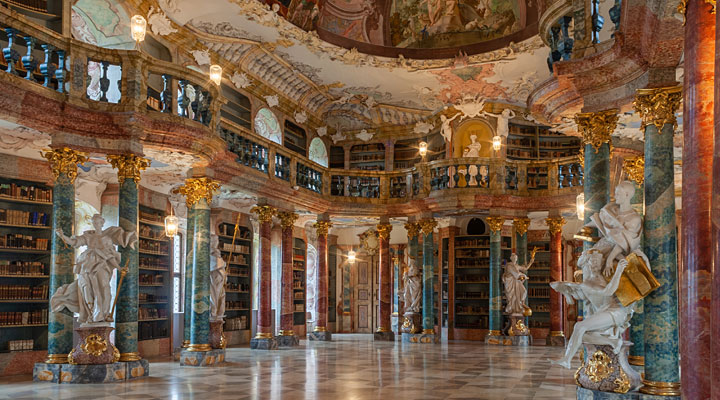 Віблінгенське абатство та його унікальна бібліотека: шедевр бароко, що прославився на весь світ